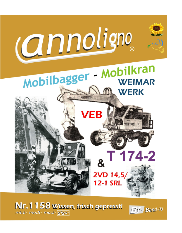 VEB Weimar Werk Mobilbagger mit Motor 1158